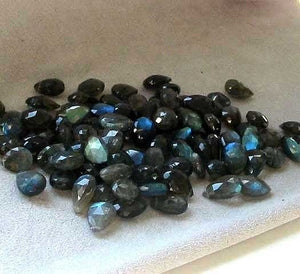 14 Gem Quality Faceted Labradorite Briolette Beads 5532 - PremiumBead Alternate Image 2