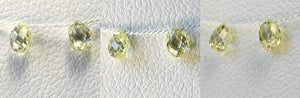 Natural .39cts Canary Diamond 3.5x2.75mm Briolette Beads Pair 6118 - PremiumBead Alternate Image 4