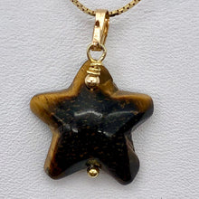 Load image into Gallery viewer, Tiger Eye Starfish Pendant Necklace | Semi Precious Stone | 14k gf Pendant - PremiumBead Primary Image 1
