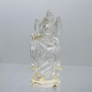 Quan Yin Quartz Goddess Person | 2 3/8" Tall | Clear | 1 Figurine |