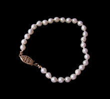 Load image into Gallery viewer, Creamy White 4.5mm FW Pearl &amp; 14Kgf 7&quot; Bracelet 9916F

