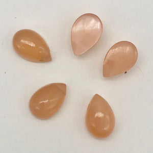 1 Gem Quality 9x6x3.5mm Peach Moonstone Pear Briolette Bead 6099 - PremiumBead Primary Image 1