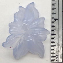 Load image into Gallery viewer, 19cts Exquisitely Hand Carved Blue Chalcedony Flower Pendant Bead - PremiumBead Alternate Image 4
