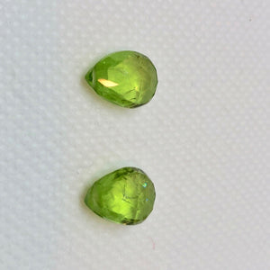 Gem Faceted Peridot Briolette Beads Matched Pair 6694P - PremiumBead Alternate Image 3