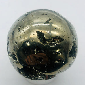 Pyrite Scry Crystal Round | Golden | 1 Sphere | 45mm | 169g |