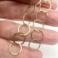 Load image into Gallery viewer, 22K Vermeil 13mm Circle Chain 6 inches | 13mm | 3.3g | Gold | Circle | 13 Links| - PremiumBead Alternate Image 5
