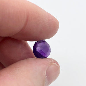 3 Amethyst Faceted Briolette Beads | 11x5mm | Imperial Purple | 4672 - PremiumBead Alternate Image 3