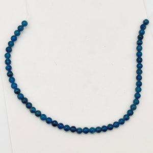 53 Beads Superb 3.5mm Round Blue Apatite Bead 8 inch Strand 9382HS - PremiumBead Alternate Image 5