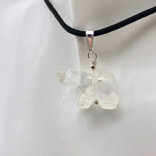 Load image into Gallery viewer, Carved Natural Quartz Bear and Sterling Silver Pendant 509252QZS - PremiumBead Primary Image 1
