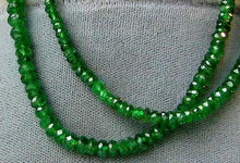 Load image into Gallery viewer, Radiant Green Tsavorite Garnet Faceted Graduated Bead Strand 17 inches| 63.5ct|
