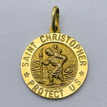 Load image into Gallery viewer, Saint Christopher 3 Gram 14K Round Medal | 1&quot; Long | Gold | 1 Pendant |
