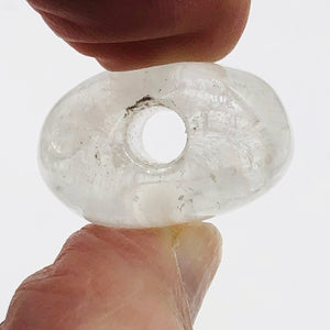 Lodalite Quartz Oval Pendant Bead | 30x15to27x16 mm | Clear Included | 1 Bead |