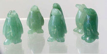 Load image into Gallery viewer, March of The Penguins 2 Carved Aventurine Beads | 21x12x11mm | Green - PremiumBead Alternate Image 2
