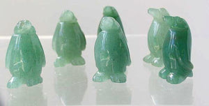 March of The Penguins 2 Carved Aventurine Beads | 21x12x11mm | Green - PremiumBead Alternate Image 2