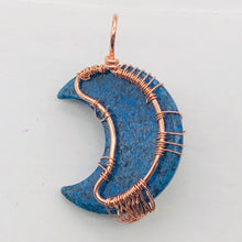 Load image into Gallery viewer, Lapis Copper Wire Wrap | 1 3/4&quot; Long | Blue/Copper | 1 Pendant
