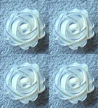 Load image into Gallery viewer, 4 Hand Carved Natural Untreated Mother of Pearl 8mm Rose 1/2 Drill - PremiumBead Primary Image 1
