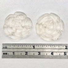 Load image into Gallery viewer, Bloomin&#39; 2 Carved Clear Quartz Rose Flower Beads 009290QZ - PremiumBead Alternate Image 7
