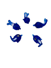 Load image into Gallery viewer, 5 Hand Made Glass Lampwork Blue Dolphin Beads 9497
