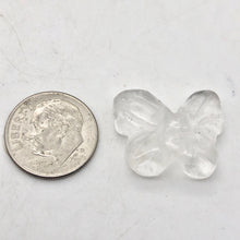 Load image into Gallery viewer, Fluttering Clear Quartz Butterfly Figurine/Worry Stone | 21x18x7mm | Clear - PremiumBead Alternate Image 4
