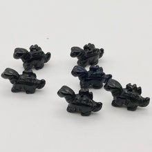 Load image into Gallery viewer, 2 Obsidian Dinosaur Stegosaurus Beads | 21x11x8mm | Black and Silver - PremiumBead Alternate Image 3

