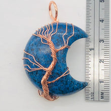 Load image into Gallery viewer, Lapis Copper Wire Wrap | 1 3/4&quot; Long | Blue/Copper | 1 Pendant
