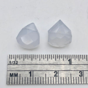 2 Blue Chalcedony Faceted Briolette Beads - PremiumBead Alternate Image 6