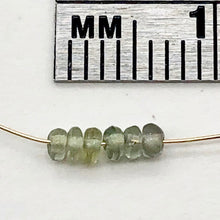Load image into Gallery viewer, 6 Untreated Blue/Grey/Purple/Green Sapphire 2x1mm Roundel Beads 7704
