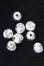Load image into Gallery viewer, Sparkling Laser Cut Sterling Silver Bead Strand 108596 - PremiumBead Alternate Image 3
