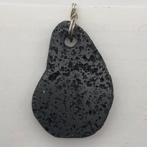 Meteorite Carved Sterling Silver Pendant | 1 Pendant | Black | 2 1/2" Long |