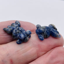 Load image into Gallery viewer, Swimmin&#39; Hand Carved Sodalite Goldfish Bead Figurine
