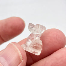 Load image into Gallery viewer, Fluttering Clear Quartz Dog Figurine/Worry Stone | 20x12x10mm | Clear - PremiumBead Alternate Image 5
