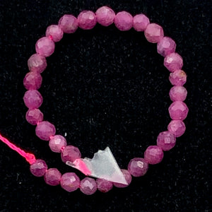 Ruby Faceted Round Bead Parcel | 3 mm | Pink | 30 Beads |