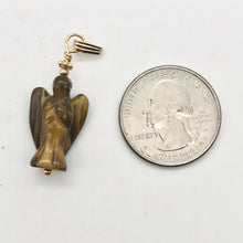 Load image into Gallery viewer, On the Wings of Angels Tigereye 14K Gold Filled 1.5&quot; Long Pendant 509284TEG - PremiumBead Alternate Image 6
