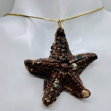 Load image into Gallery viewer, Starfish 14K Gold Filled Starfish Pendant | 2 1/2&quot; Long | Brown White | 1 |
