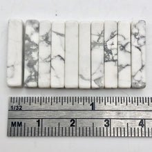 Load image into Gallery viewer, Ten (10) White and Grey Howlite 20x4x4mm Rectangular Beads - PremiumBead Primary Image 1
