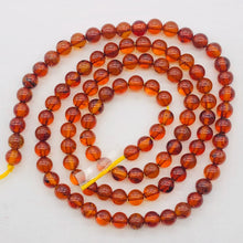Load image into Gallery viewer, Amber Round Bead Strand | 4 mm | Red | 105 Beads |
