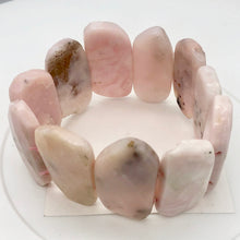 Load image into Gallery viewer, Pin Cushion Faceted Peruvian Opal Stretchy Bracelet | 7 -8&quot; | Pink | 11 Beads | - PremiumBead Alternate Image 4
