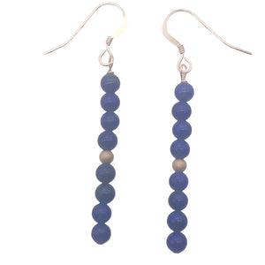 Natural AAA Lapis with 14K Rose Gold Filled Earrings | 2"Long | Blue |