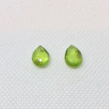 Load image into Gallery viewer, Faceted Peridot Briolette Beads - Matched Pair 6694M - PremiumBead Primary Image 1
