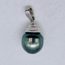 Load image into Gallery viewer, South Sea Pearl 14K White Gold Drop Pendant | 1&quot; Long | Gray | 1 Pendant |
