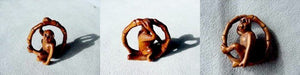 Swingin Carved & Signed Boxwood Monkey Ojime/Netsuke Bead | 22x21x11m | Brown - PremiumBead Alternate Image 4