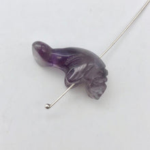 Load image into Gallery viewer, Grace 2 Carved Purple Amethyst Manatee Beads | 21x11x9mm | Purple - PremiumBead Alternate Image 4
