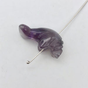Grace 2 Carved Purple Amethyst Manatee Beads | 21x11x9mm | Purple - PremiumBead Alternate Image 4