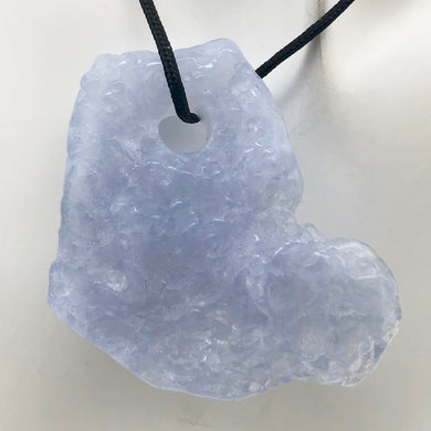 158cts Blue Chalcedony Natural & Untreated Designer Pendant Bead - PremiumBead Primary Image 1