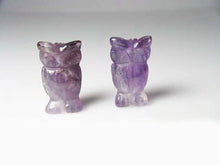 Load image into Gallery viewer, 2 Wisdom Carved Amethyst Owl Beads - PremiumBead Primary Image 1
