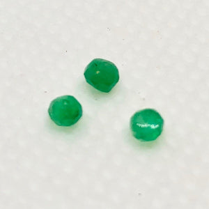 3 Natural Emerald 3x2mm to 4x3.4mm Faceted Roundel Beads 10715B - PremiumBead Alternate Image 4