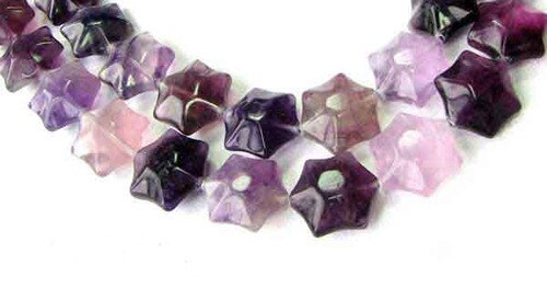 3 Carved Fluorite 6-Point Star Beads 9245FL - PremiumBead Primary Image 1