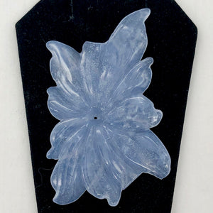 83.9cts Hand Carved Blue Chalcedony Flower Bead | 53x42x4mm | - PremiumBead Alternate Image 2
