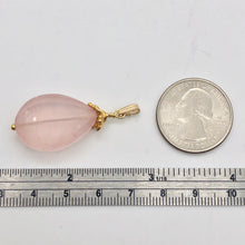 Load image into Gallery viewer, Sparkle Twist Faceted 14kgf Rose Quartz 23x17mm Pear Pendant - PremiumBead Alternate Image 6
