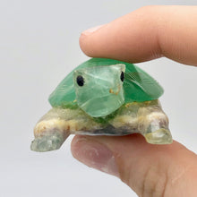 Load image into Gallery viewer, Natural Fluorine Turtle Figurine | 2 1/8x1 3/8x3/4&quot; | Green | 235 carats | 10856 - PremiumBead Alternate Image 5
